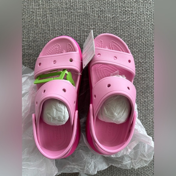 Crocs Mega Crush Matte Sandals – Pink Tweed – Size 8 Women - Picture 6 of 8